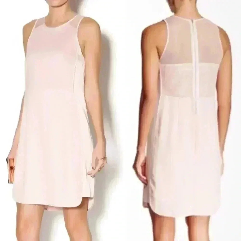 NWT Rebecca Taylor Victorian Rose Sleeveless Mod Mesh Mini Dress Size 2